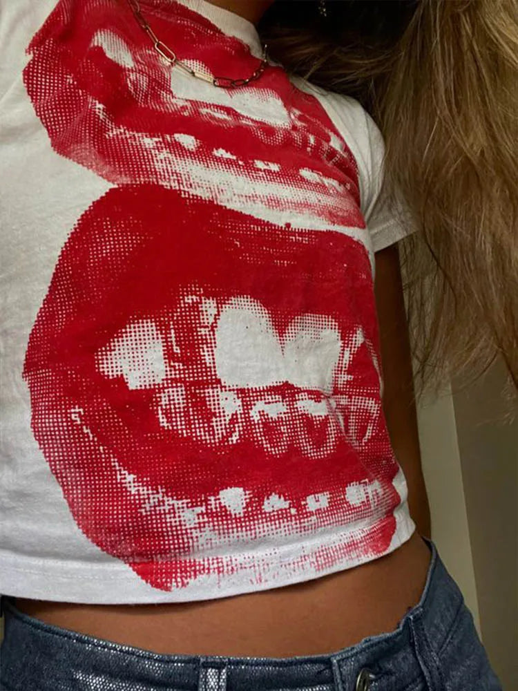NO PURE SAINTS -WOMENS "GRILLZ" CROP TEE-