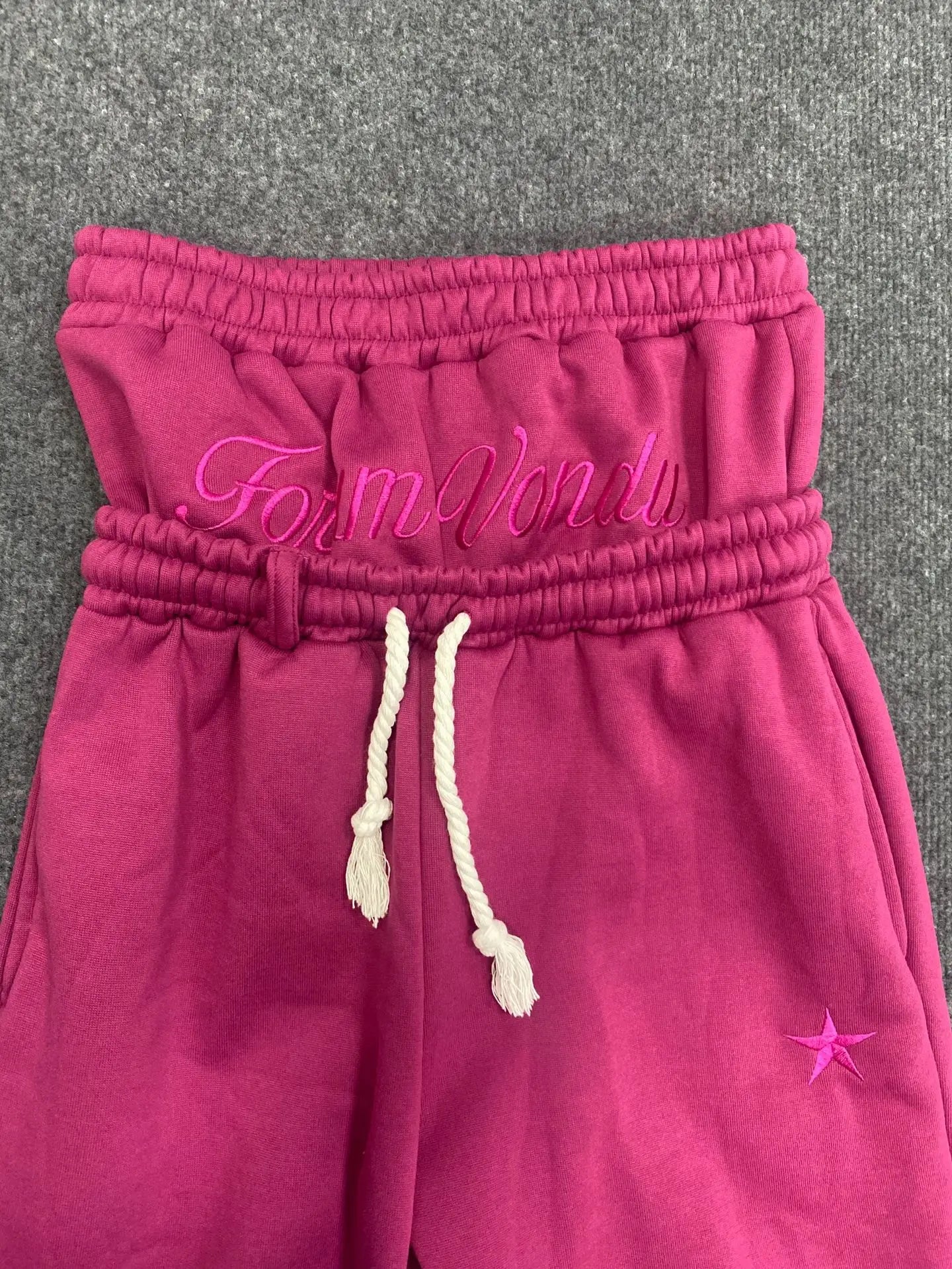 NO PURE SAINTS -DOUBLE WAISTED EMBROIDERED-